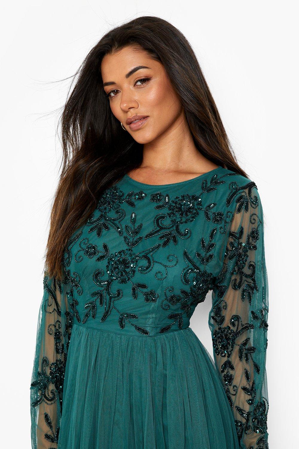 Boohoo best sale embellished dress